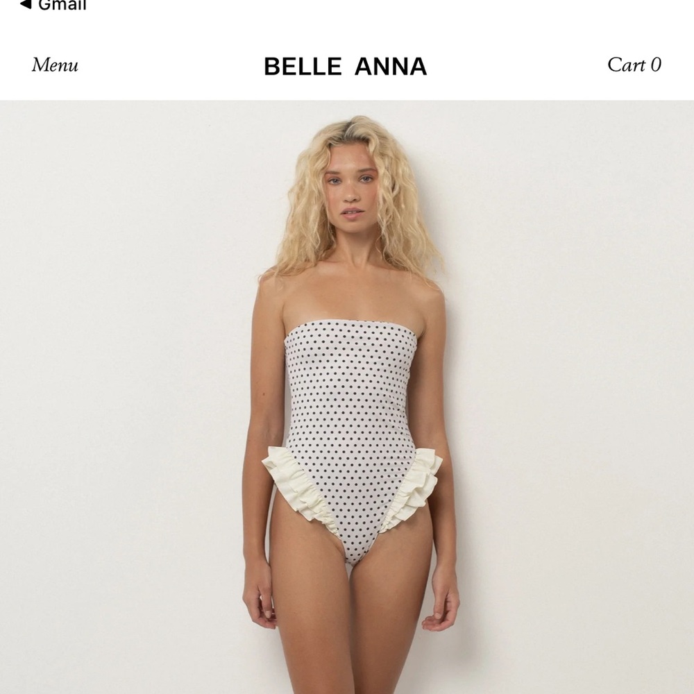 Polka Dot Swimsuit with Ruffle Details